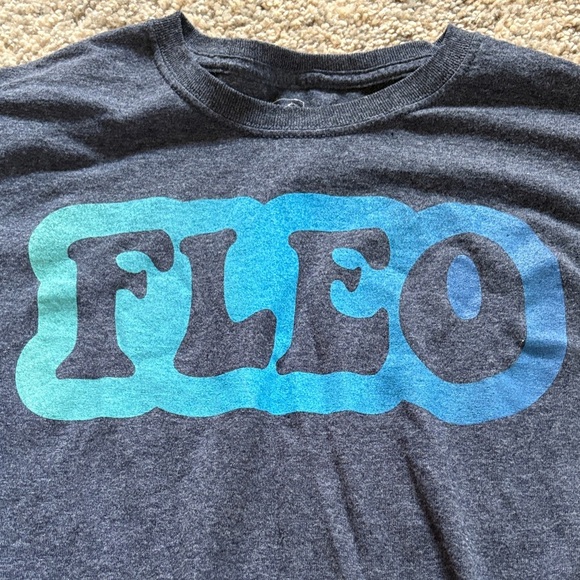 Fleo  Long Sleeve Tee with Aqua Logo - Picture 2 of 3